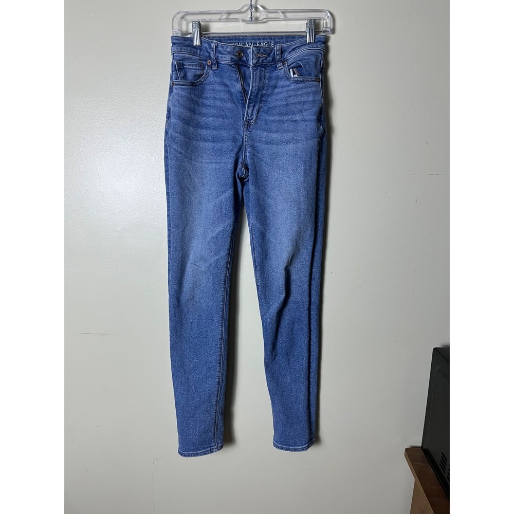 American Eagle Skinny Jeans Womens 0 Long Blue Stretch Casual